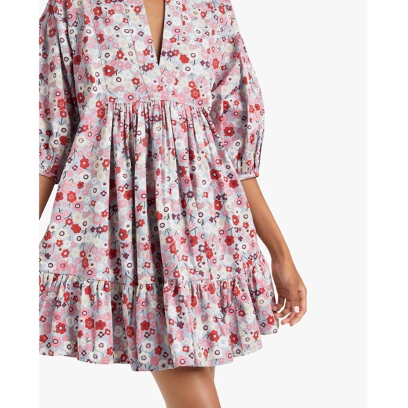 NWT $335 byTiMo [ XS ] Structured Cotton‎ Shift Dress in Flower Garden RARE - Picture 2 of 16